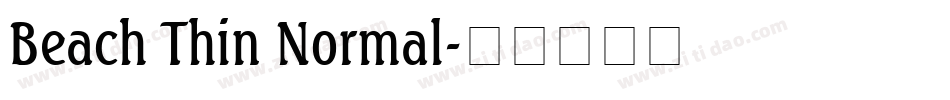 Beach Thin Normal字体转换